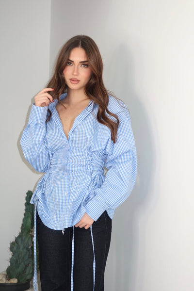 Camicia Stringhe Quadretti