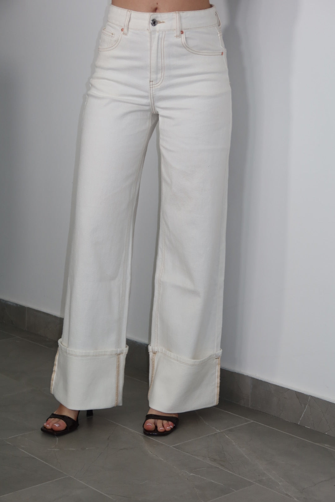 Jeans piega White