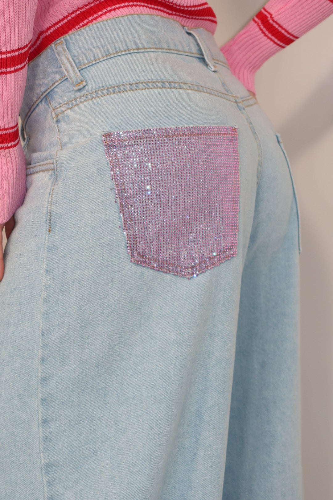 Jeans Tasca Rosa Balloon