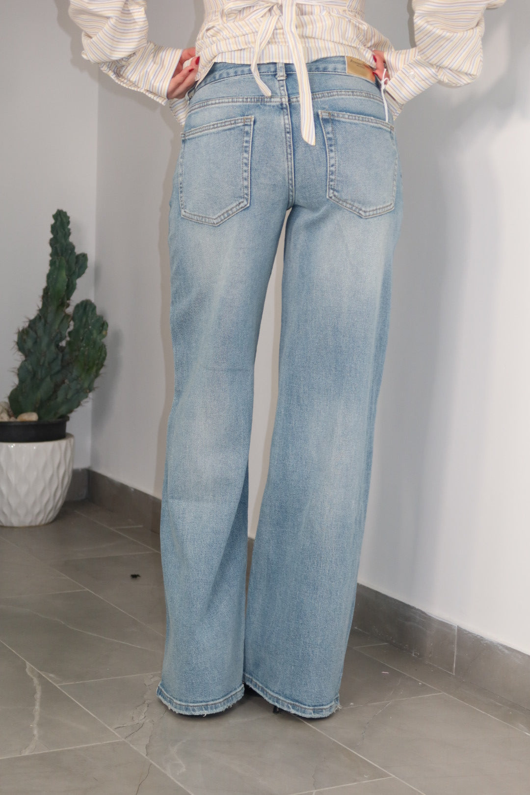 Jeans Wide Leg Chiaro