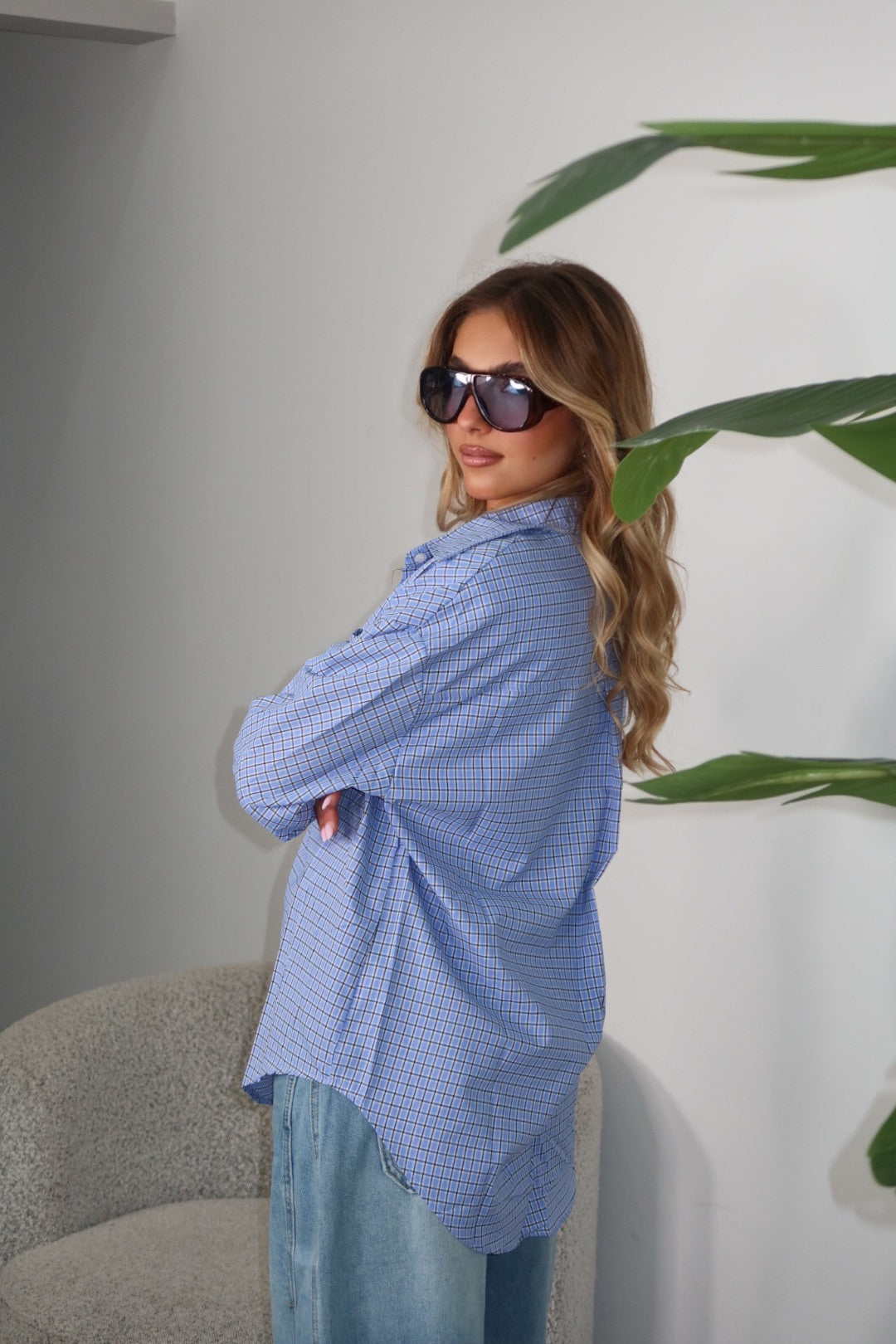 Camicione Quadri Blu